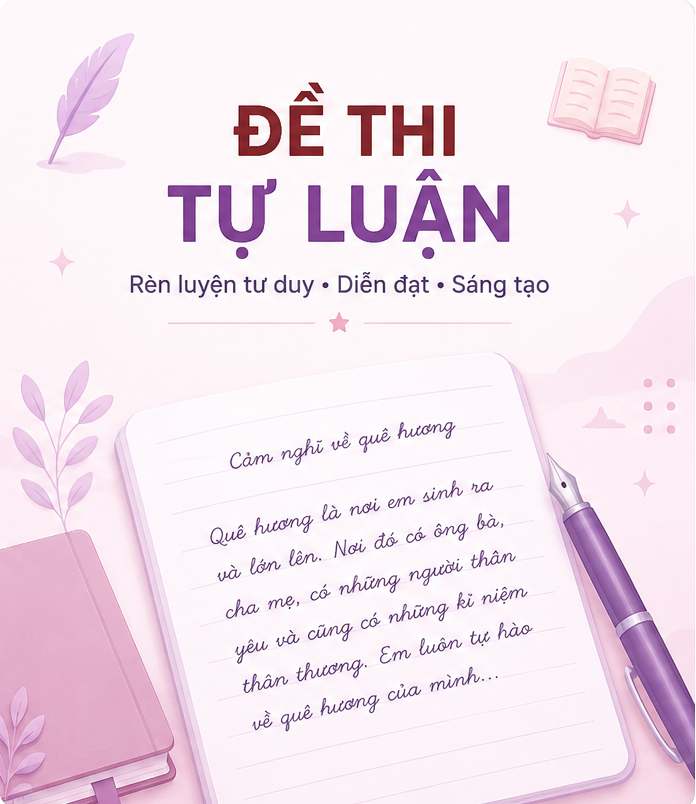 Mẫu đề thi tự luận và trắc nghiệm